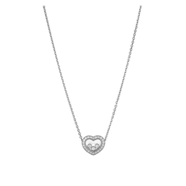 Chopard Diamond Heart Pendant deals With Three Floating Diamonds