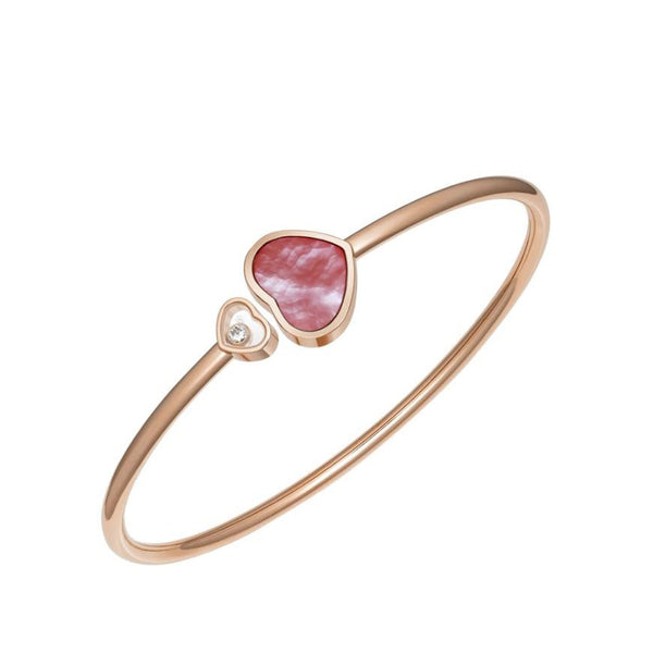 Chopard Happy Hearts Rose Gold Pink Mother of Pearl Bangle