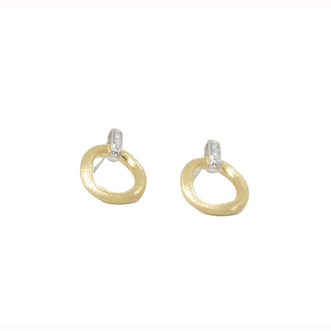 Marco Bicego Jaipur Yellow Gold Drop Earrings With Diamonds
