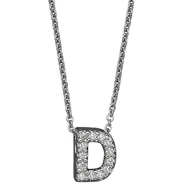Tiny Treasures Diamond Initial D Necklace