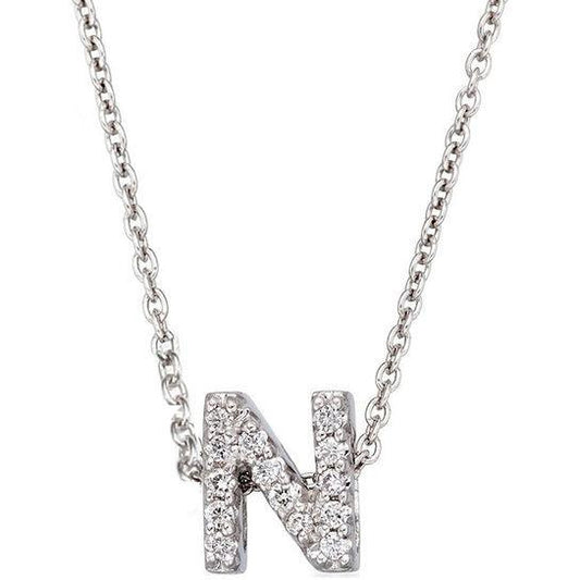 Tiny Treasures Diamond Initial N Necklace