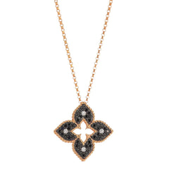 18K ROSE GOLD PALAZZO DUCALE BLACK JADE & DIAMOND STATION LONG NECKLACE -  Roberto Coin - North America