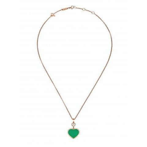 Happy Hearts Rose Gold Agate Pendant