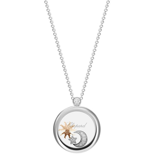 Chopard White Gold Sun Moon Stars Pendant