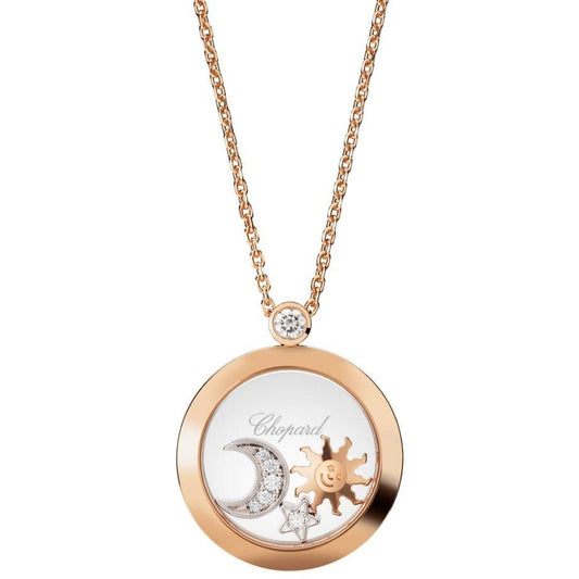 Chopard Rose Gold Sun Moon Stars Pendant