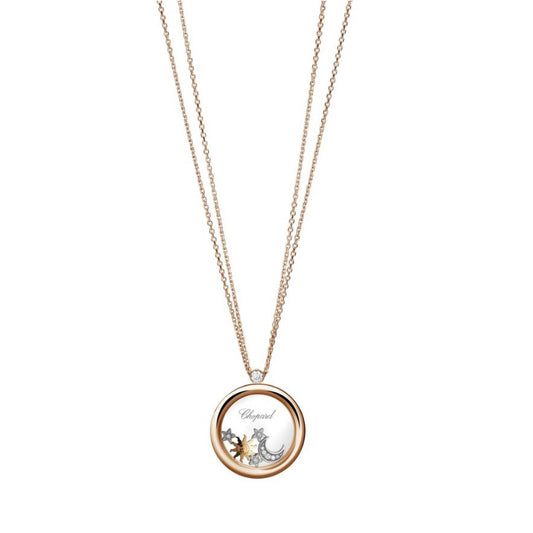 Chopard Rose Gold Large Sun Moon Stars Pendant