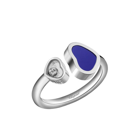 Chopard Happy Hearts White Gold Blue Stone Ring