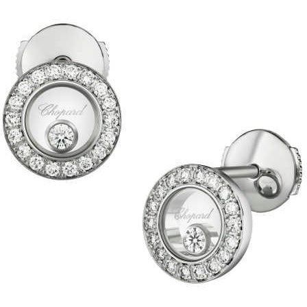 Chopard White Gold Round Diamond Icons Earrings