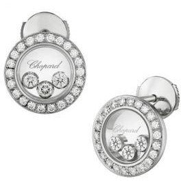 Chopard Round 3 Floating Diamond Icons Earrings