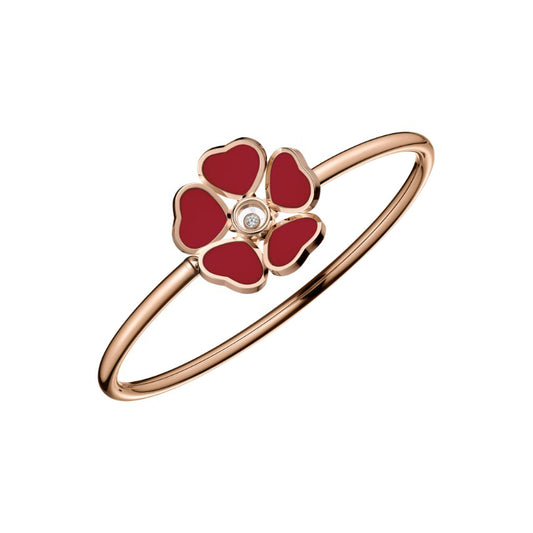 Chopard Happy Hearts Flowers Red Stone Bangle