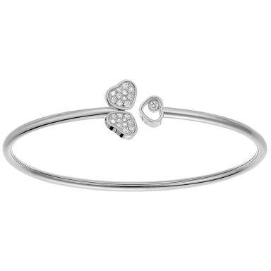 Chopard Happy Hearts Wings White Gold Diamond Bangle