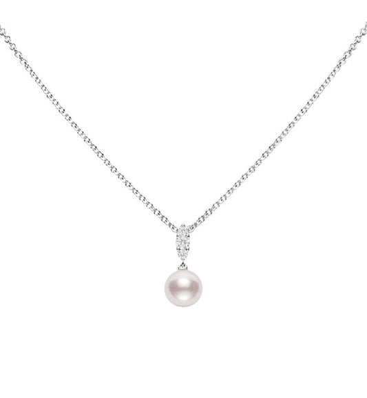 Mikimoto Morning Dew Akoya Diamond Pendant