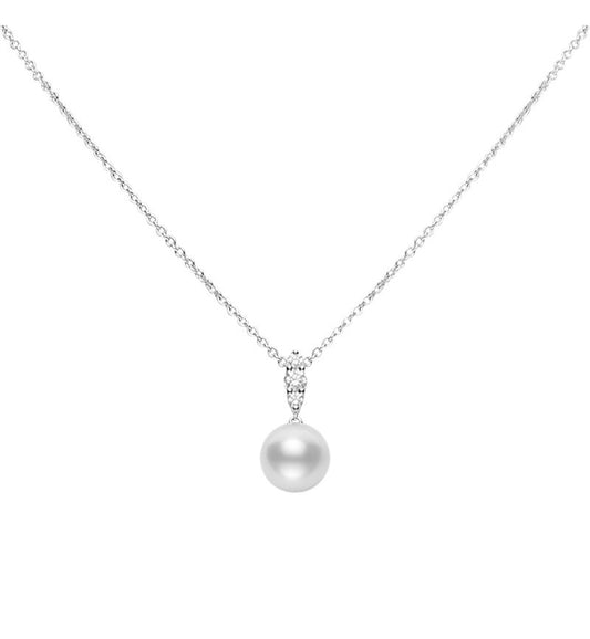 Mikimoto Morning Dew White South Sea Diamond Pendant