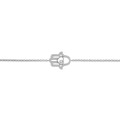 Chopard White Gold Diamond Hamsa Hand Charm Bracelet 857864 1002
